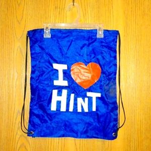 Blue " I ♥️ HINT " drawstring closeup garment backpack SIZE: M **@See pics PLZ**